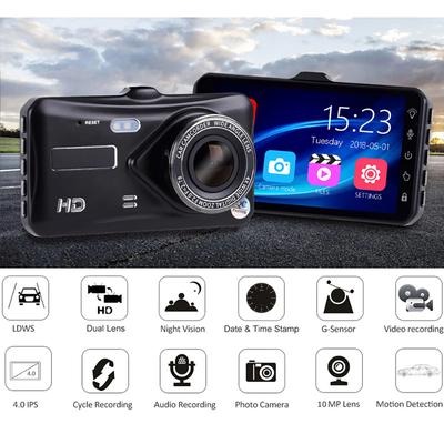 4-inch Touch Screen Dash Cam for Cars 1080P Car DVR Video Recorder Rear View Camera for Vehicle 24H Parking Monitor Black Box