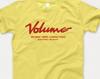 Volume T Shirt 848 Retro Yellow Unisex Graphic Tee