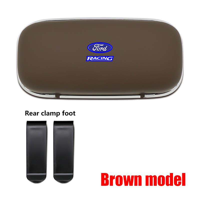 For Ford Focus Fiesta Ranger mk2 mk3 Mondeo mk4 S-MAX Kuga Car Visor BXCYTE9 Sunglasses Glasses Case Glasses Holder Clip Box Accessories