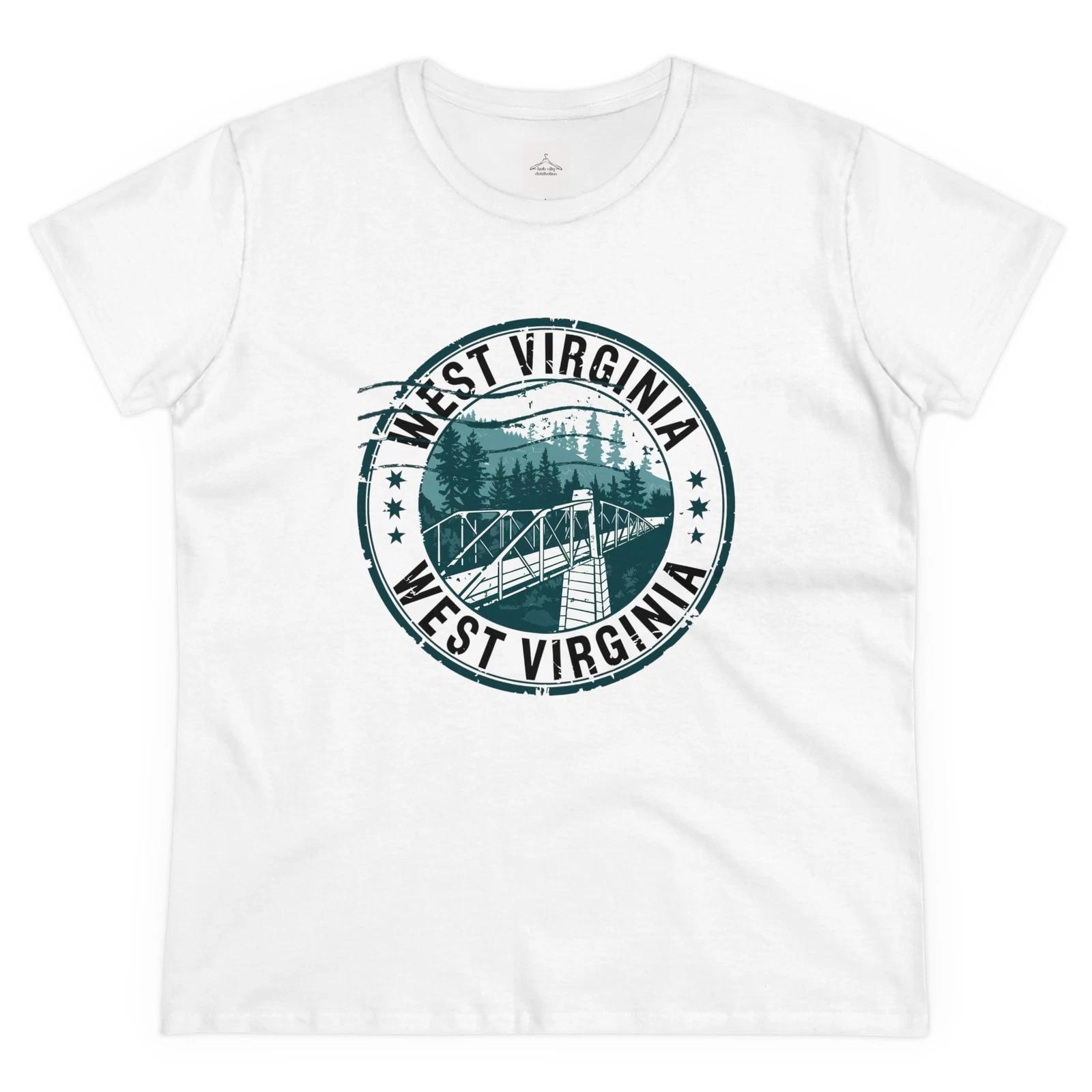 West Virginia Vintage Cotton Tee, Casual Wear, Outdoor Adventure Shirt, Gift for S
