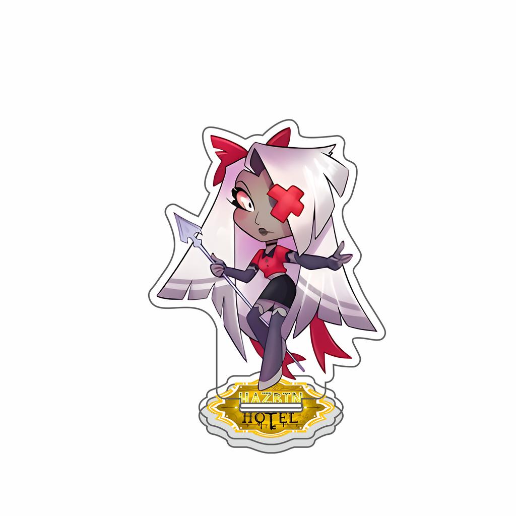 Anime Figure Hazbin Hotel Charlie Morningstar Vaggie Alastor Acrylic figure stand Desktop ornament Festival keychain