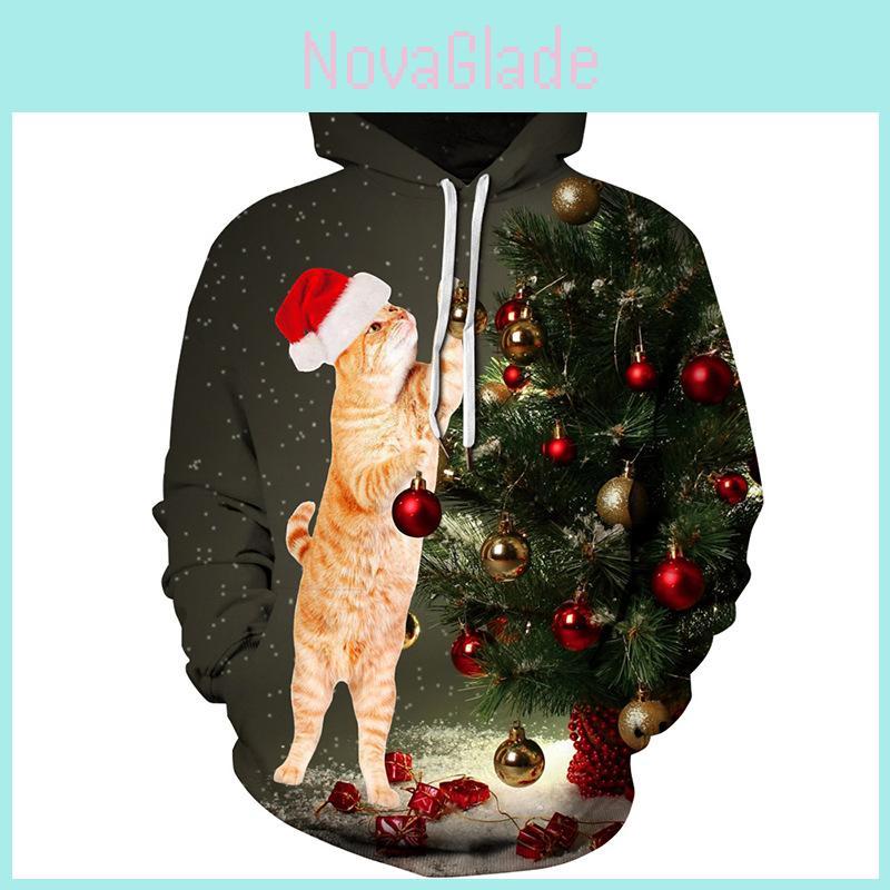 Premium Quality Men Women Christmas 3d Graphic Print Hooded Hoodie Sweatshirt Pullover With Timeless Style