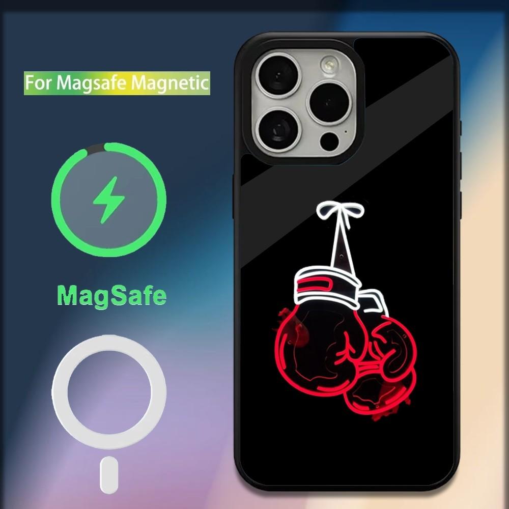 Sport Boxing Gloves Phone Case For iPhone 16,15,14,13,12,11,Plus,Pro,Max,Mini Magsafe Magnetic Wireless Charging