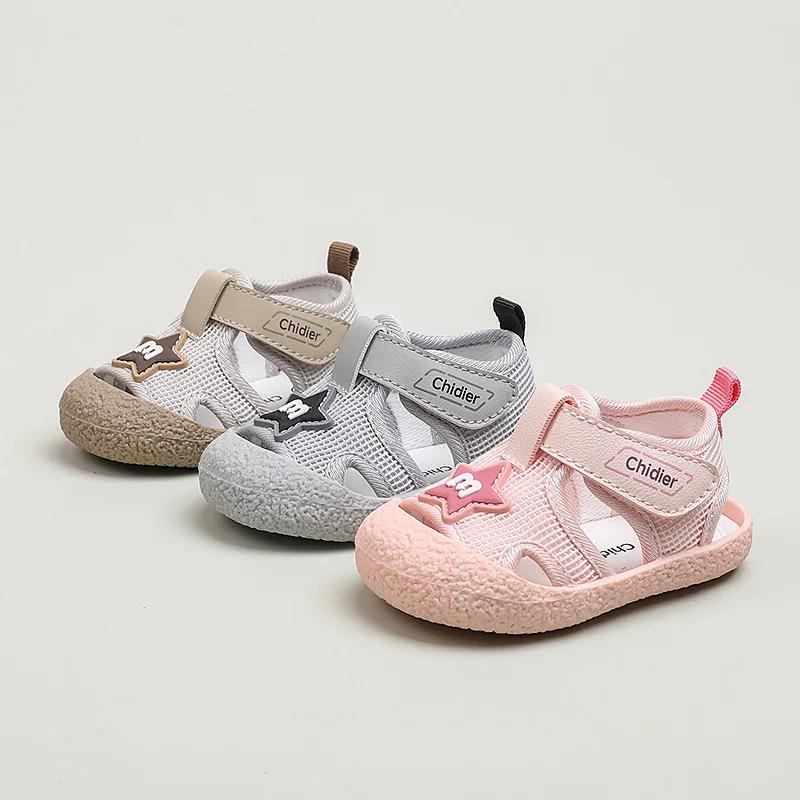 Kids Shoes Baby Boys Girls Summer Sandals Non-slip Soft Sole Toddler Sandals Breathable Sweat Sandals Sneakers