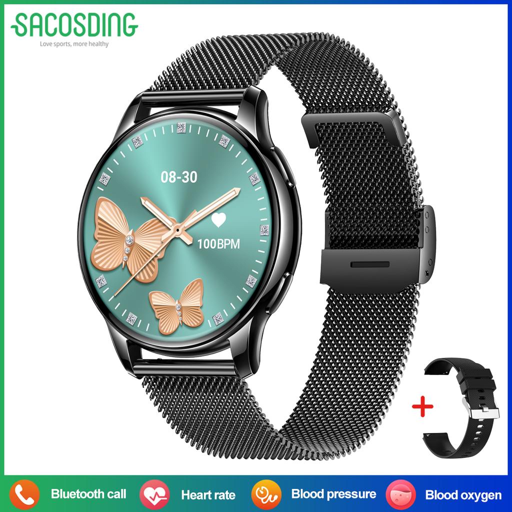 SACOSDING Smart Watches for Women(Answer/Make Call), Fitness Watch with Heart Rate/Sleep/Spo2 Monitor, Smartwatch for Android/iPhone