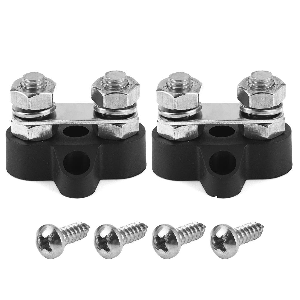 2pcs 5 16in M8 Terminal Stud Wiring Junction Block Accessory for 12 48V Trucks RVs Boats