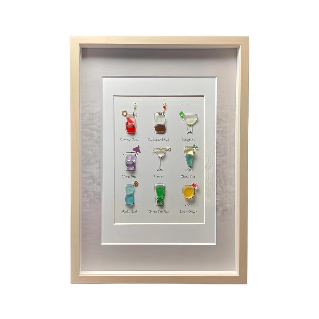 Hand-framed Cocktail Photo Frame Art Wall Decor