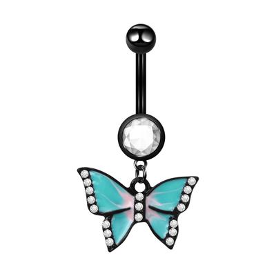 Stylish Stainless Steel Butterfly Belly Button Ring