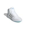 Adidas Neo Hoops 2.0 K Comfortable Durable Mid-Top Skate Shoes Kids Sneakers White GZ7774