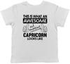 This Is What an Awesome & Amazing Capricorn Looks Like Kids T-Shirt Boy Girl