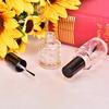 1 Pc 5/10/15ml Clear Glass Nail Polish Bottle with Brush 5ml Empty Refill Bottle Glue Bottle Small Sample Bottle