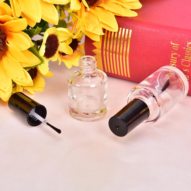 1 Pc 5/10/15ml Clear Glass Nail Polish Bottle with Brush 5ml Empty Refill Bottle Glue Bottle Small Sample Bottle