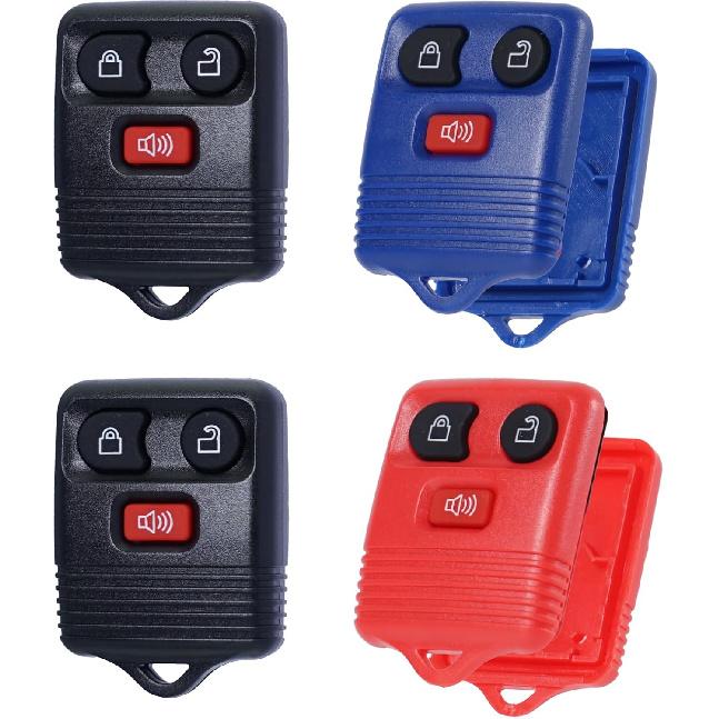 2 Key fob & 2 Shells Keyless Entry Remote Control Replacement Fits for Ford F150 F250 Explorer Expedition Escape Ranger E150 Edge Fusion 1998-2016