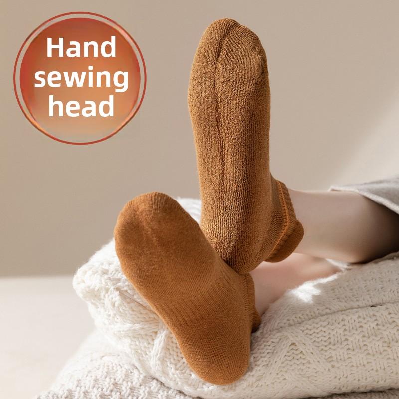 5 Pairs of Women's Autumn and Winter Thick Hair Ring Sweat Absorbent Sports Ear Lifting Ankle Socks