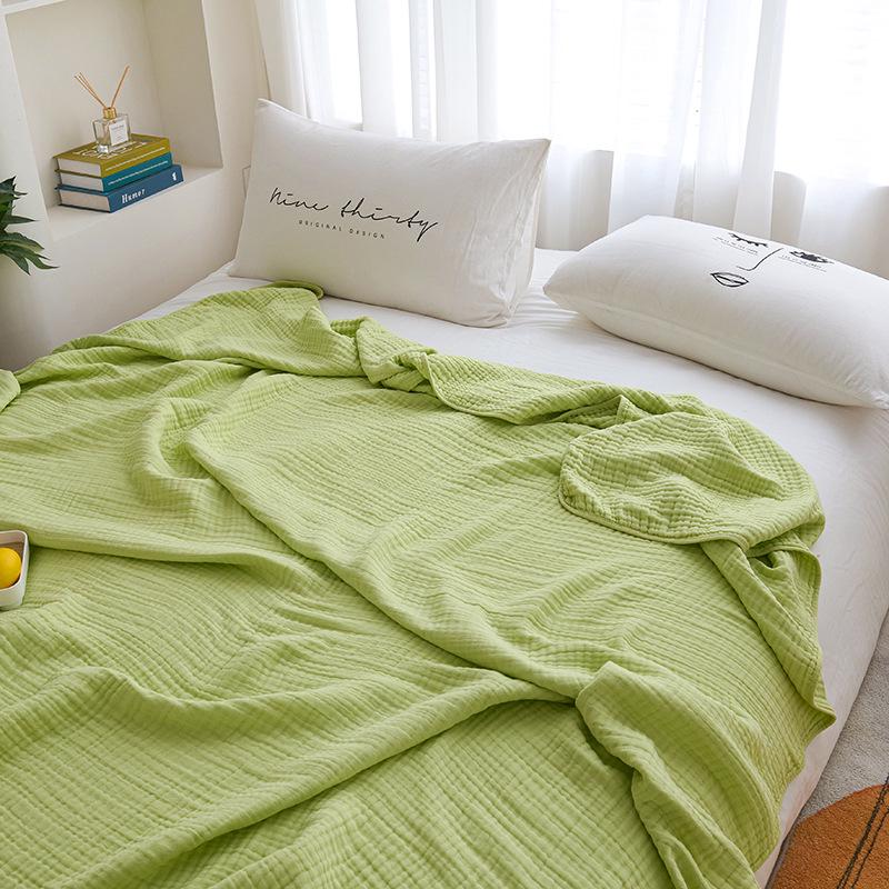 Cross-Border Multi-Functional Gauze Blanket: Bath Towel, Nap Blanket, Air Conditioning Cover for Adults & Children - 6-Layer Spring-Summer Design