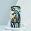 Coque de téléphone transparente en TPU souple pour iPhone 16 15 14 13 12 11 Pro Max XR 8 7 Plus XR Coque antichoc Motif Animal Cheval