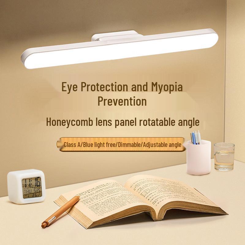 LED Desk Lamp with Eye Protection, Magnetic Base, Rotatable Design for Dorms and Bedrooms