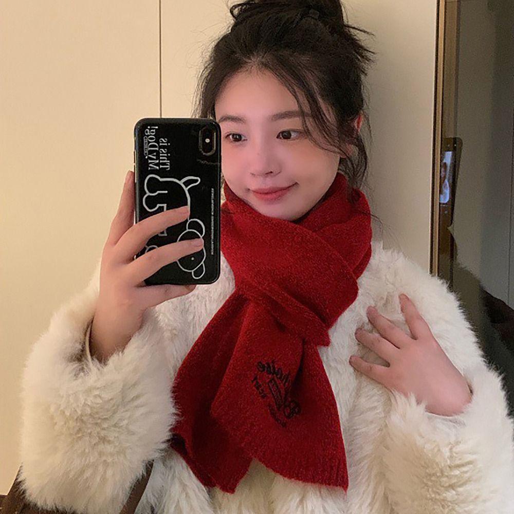 

Универсальный вязаный шарф в японском стиле, утолщенная шаль, мягкая термоутепленная одежда для шеи, для женщин и девочек, для девочек