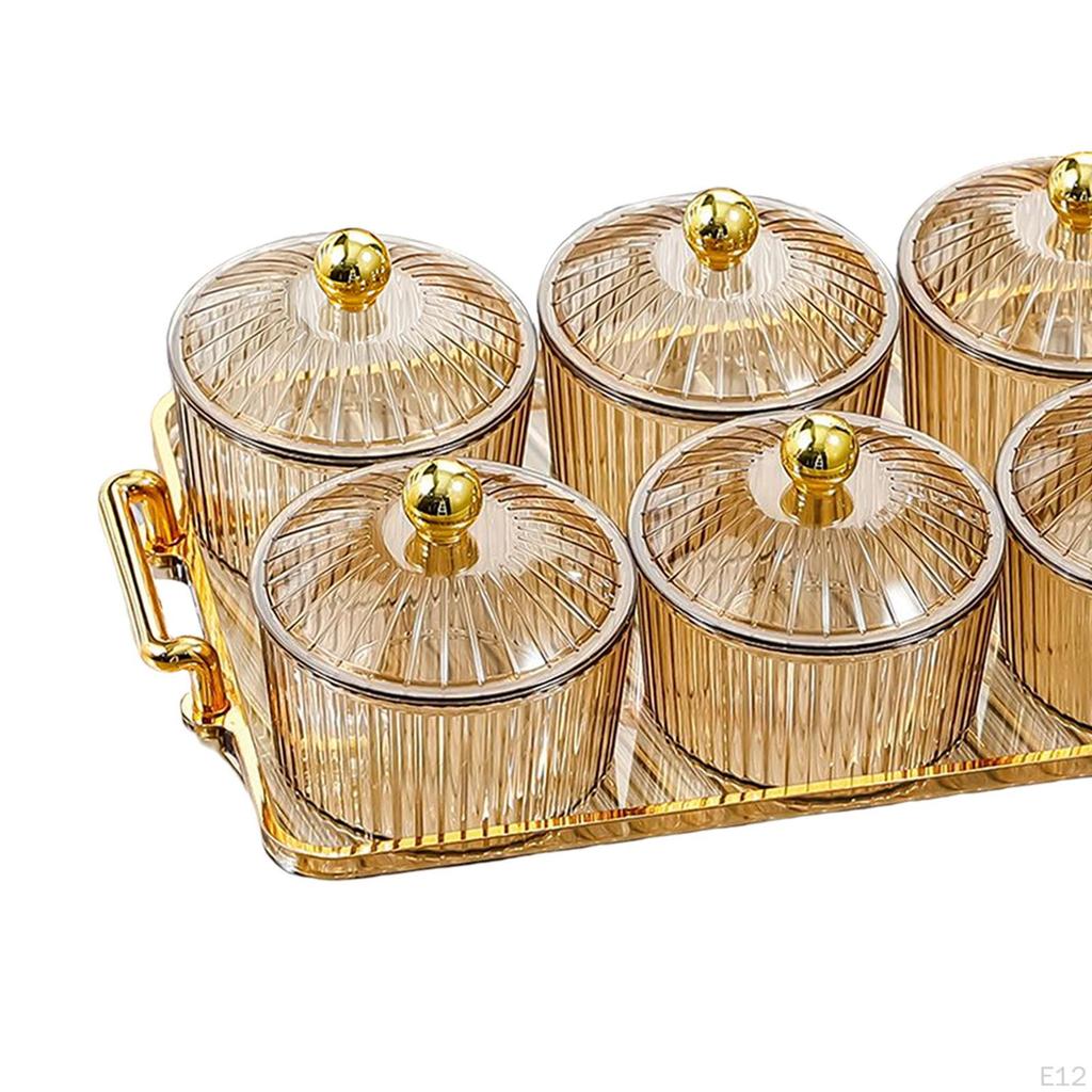 Caddy Serving Platter Condiment Tray,Serving Bowls Cookies Jar,Fruit Snacks for