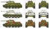 Platz Italeri 1/72 WWII Soviet T-34/76 M42 Two-Tank Plastic Model Kit IT7523 (Tank)