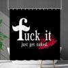 Shower Curtain Waterproof And Mildew-Proof Digital Printing English Alphabet Shower Curtain Bathroom Shower Cloth Partition Curtain Free Of Punching