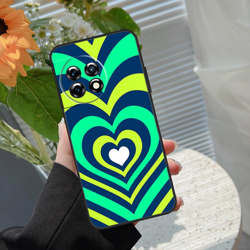 Latte Love Tunnel Brown Heart Case For OnePlus 10 Pro 15 13 12 11 13T 15R 13R 10R 10T 8T Nord CE 5 4 2 3 Lite N20 N30 Cover