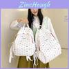 Minimalist Letter Backpack For Students With Nylon Material And Geometric Pattern For Daily Use