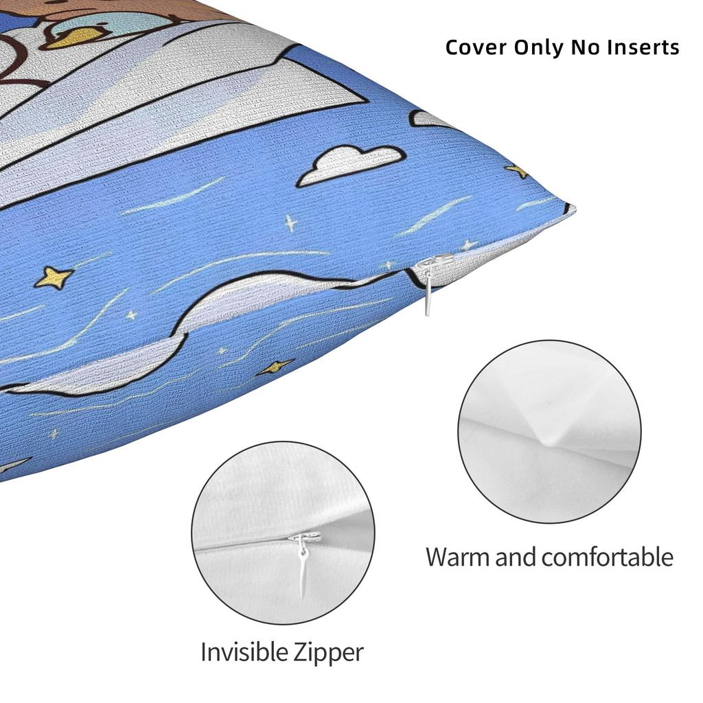 Bubu Dudu Flying Pillow Case  Cute Funny Pillow Cover Print Pillowcases For Chair Sofa Home Decor