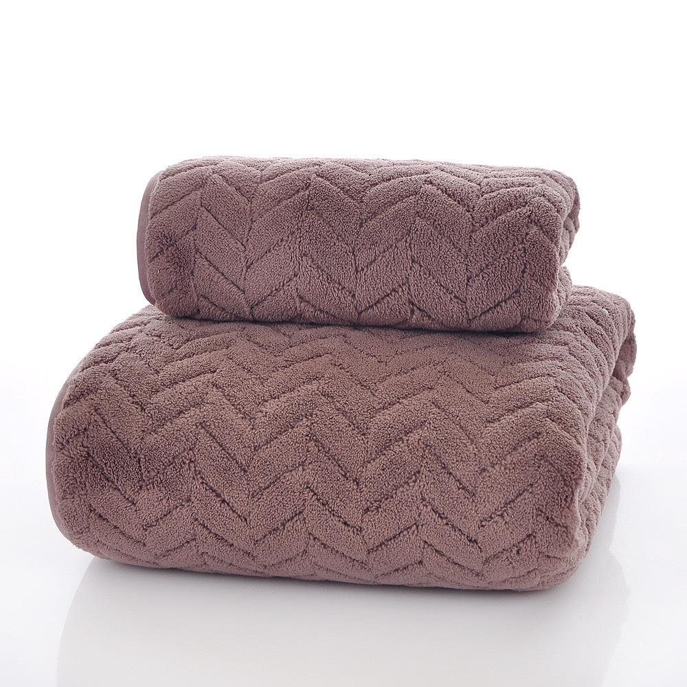Wheat Ear Coral Fleece Towel Set: Soft, Quick-Drying, and Highly Absorbent Bath Towels for Home Use