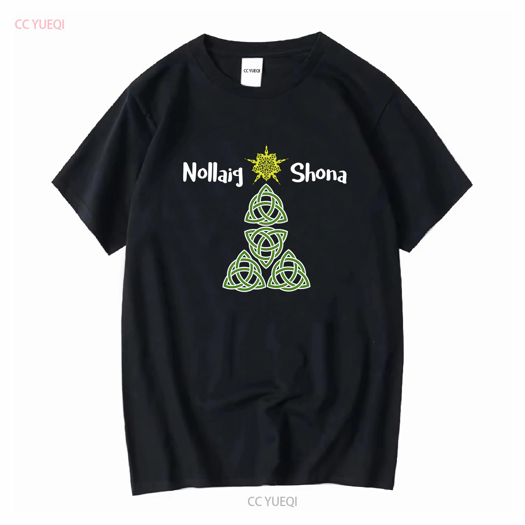 

Merry Christmas in Irish As Gaeilge Greeting T shirt Tree Nollaig Shona Styled long or short sleeves vintage Washed Soft 4XL