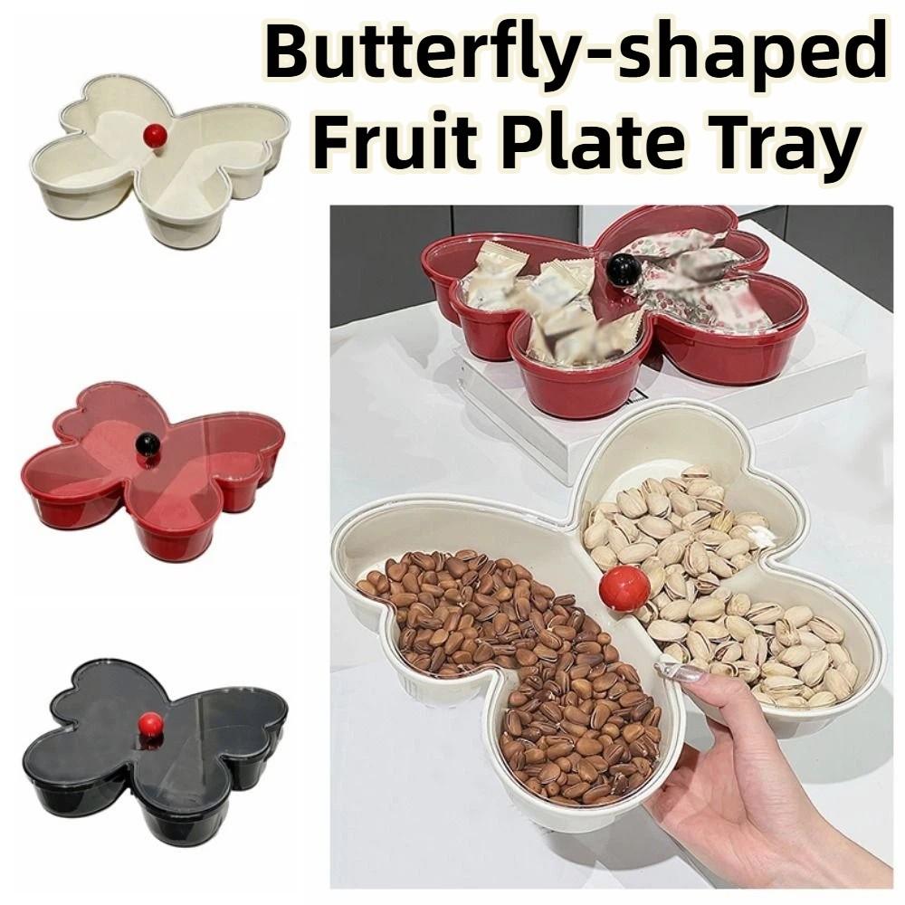 Butterfly-shaped Candy Storage Box Reusable Divided Serving Platter Fruit Plate Tray Fruit Trays