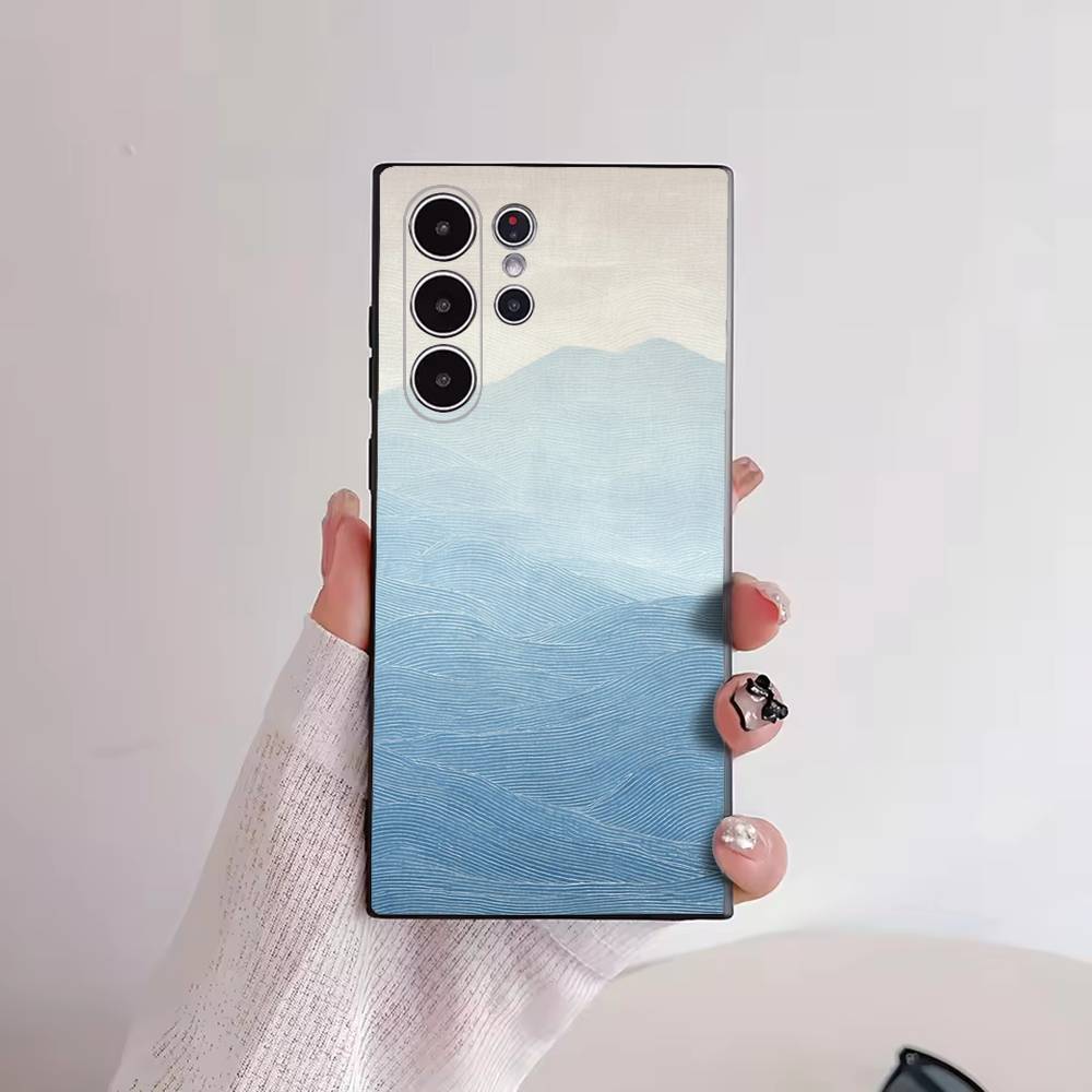 Azure Mist Mountains Phone Case for Samsung Galaxy S26 S25 S24 S23 S22 S21 Ultra Plus FE Cover