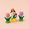 Decor Corporation Concombre Flower Cat Tulip Size Approx. W2.8 D2.7 H5 ZCB-38926
