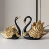 2Pcs Swan Wine Bottle Holder, Countertop Wine Display Stand, Swan Statue Wine Bottle Stand for Kitchen Bar, Wine Rack Decoration for Women Wine Lovers