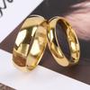 Bagues Simples en Acier Inoxydable de Haute Qualité Couleur Or pour Hommes Femmes Bague de Mariage Exclusive pour Couple Bijoux de Mode
