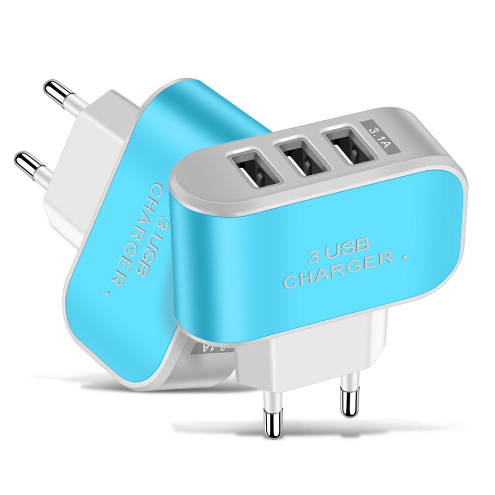 3 USB Ports Multifunctional Charging Head 5V 1A USB Charging Head Single USB Mobile Phone Charger