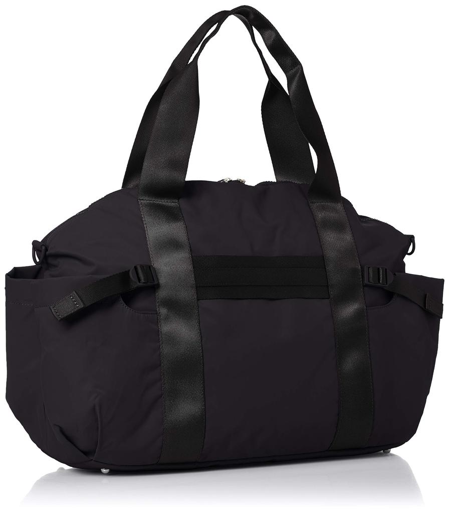 Boston-Tasche aus recyceltem Nylon mit Tape Schwarz [Isaac] Y01-04-03