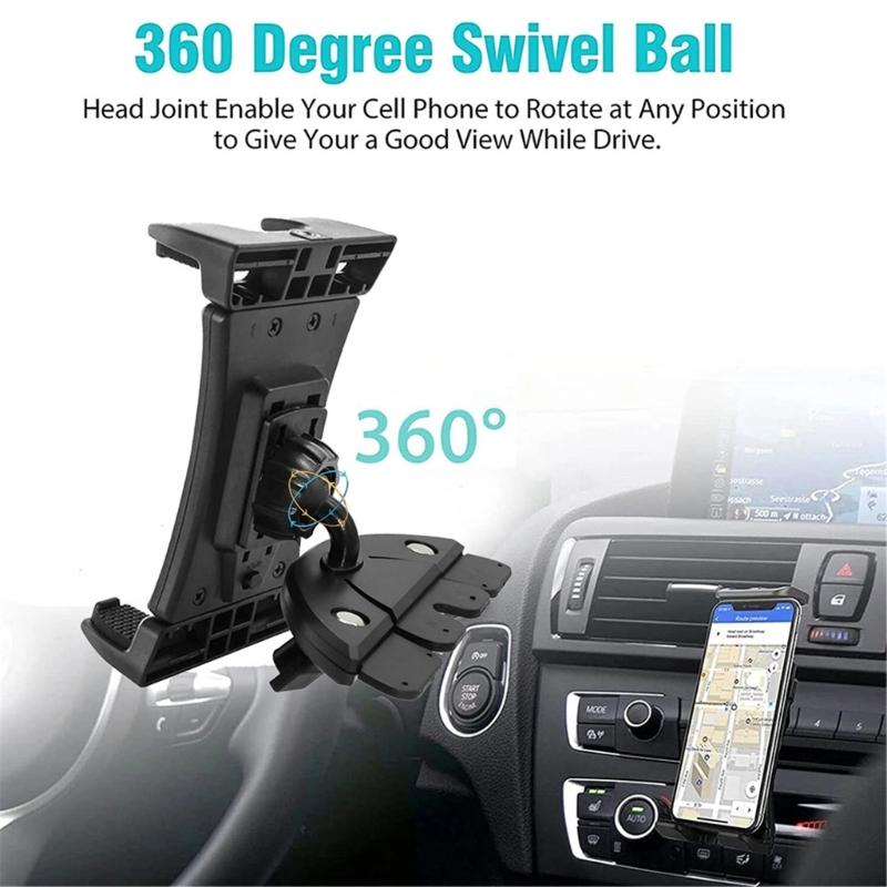 Universally Mobile Phone Holder Car Player Slot Accessories Car Phone Mount Navigation Brackets Stand