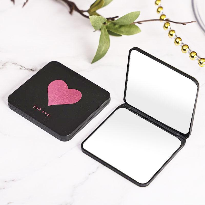 Compact Double-Sided Folding Makeup Mirror - Portable and Stylish for Students