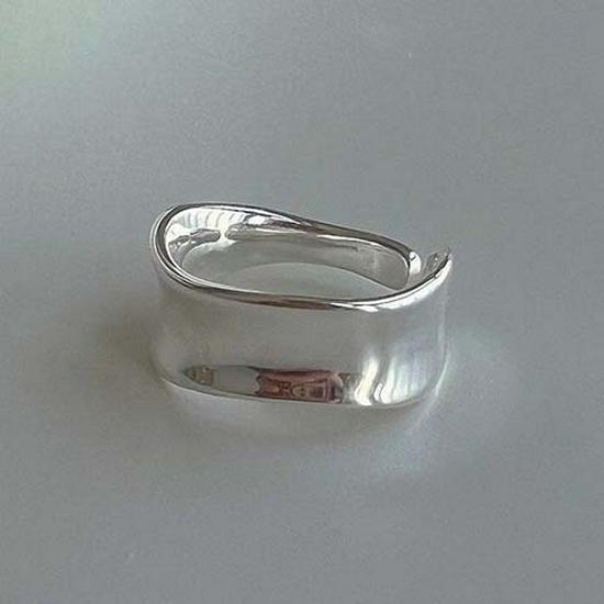 

Сверхширокое женское кольцо из стерлингового серебра 925 пробы: Стильный, прочный, открытый дизайн в японском и корейском стиле.