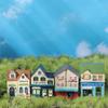 DIY Mini House Statue Model Resin House Ornaments Creative House Miniatures  Photography Props