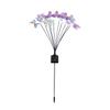 Solar Butterfly Flower Garden Light LED Outdoor Yard Lawn Decorative Lamp with Multiple Butterfly Design and Flexible Stems for Landscape Lighting