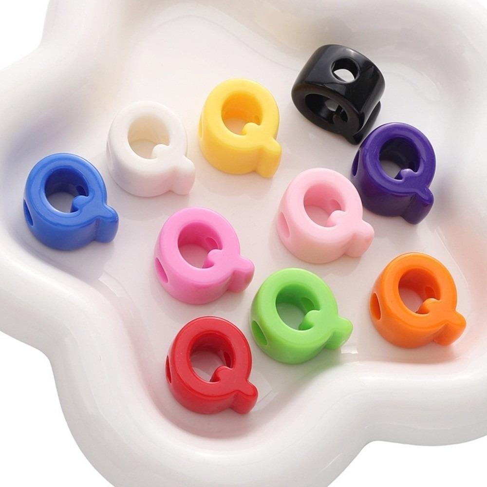 10PCS Colorful Loose Beads DIY DIY Jewelry Making Kit New 26 Letter Beads  DIY Bracelet Keychain