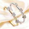 European and American Love-filled Zircon Two-color Trendy and Versatile Bracelet