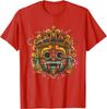 T-shirt Colorata Maschera Maya Azteca Uomo Casual Traspirante Grafica Maglietta Viaggio