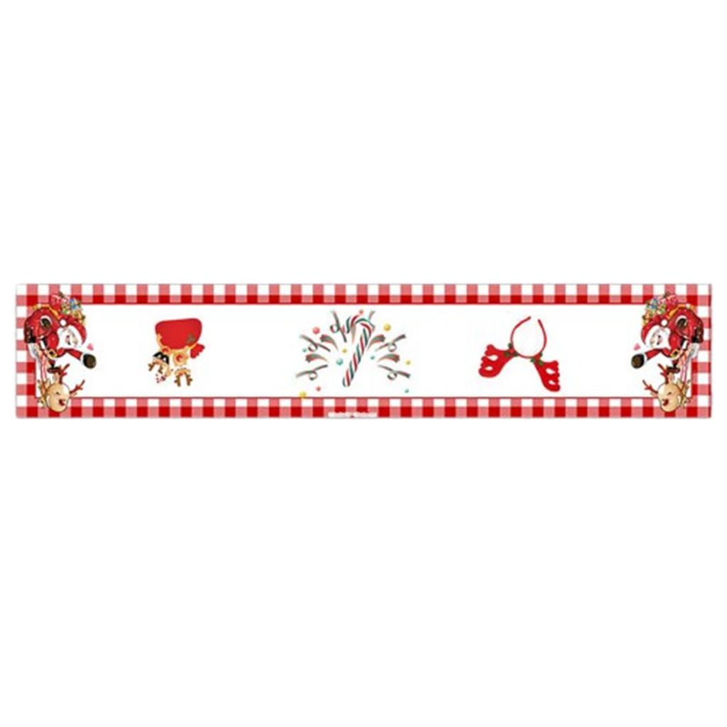 Christmas Polyester Printed Table Runner Holiday Decoration Home Dining Table Decor