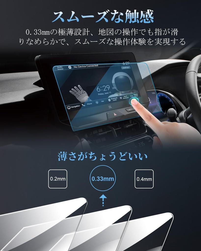 WEIPIN Screen Protector Set for Toyota Harrier 80 Series, 12.3-inch Tempered Glass & PET, 9H, 0.33 Mm, Low Reflection, Model Harrier 80