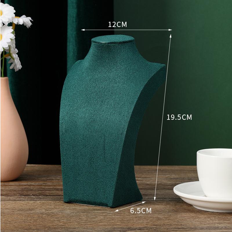 1pc Fashion Velvet Mannequin Bust Necklace Display Stand Portrait Jewelry Pendant Rack Holder Counter Display Props