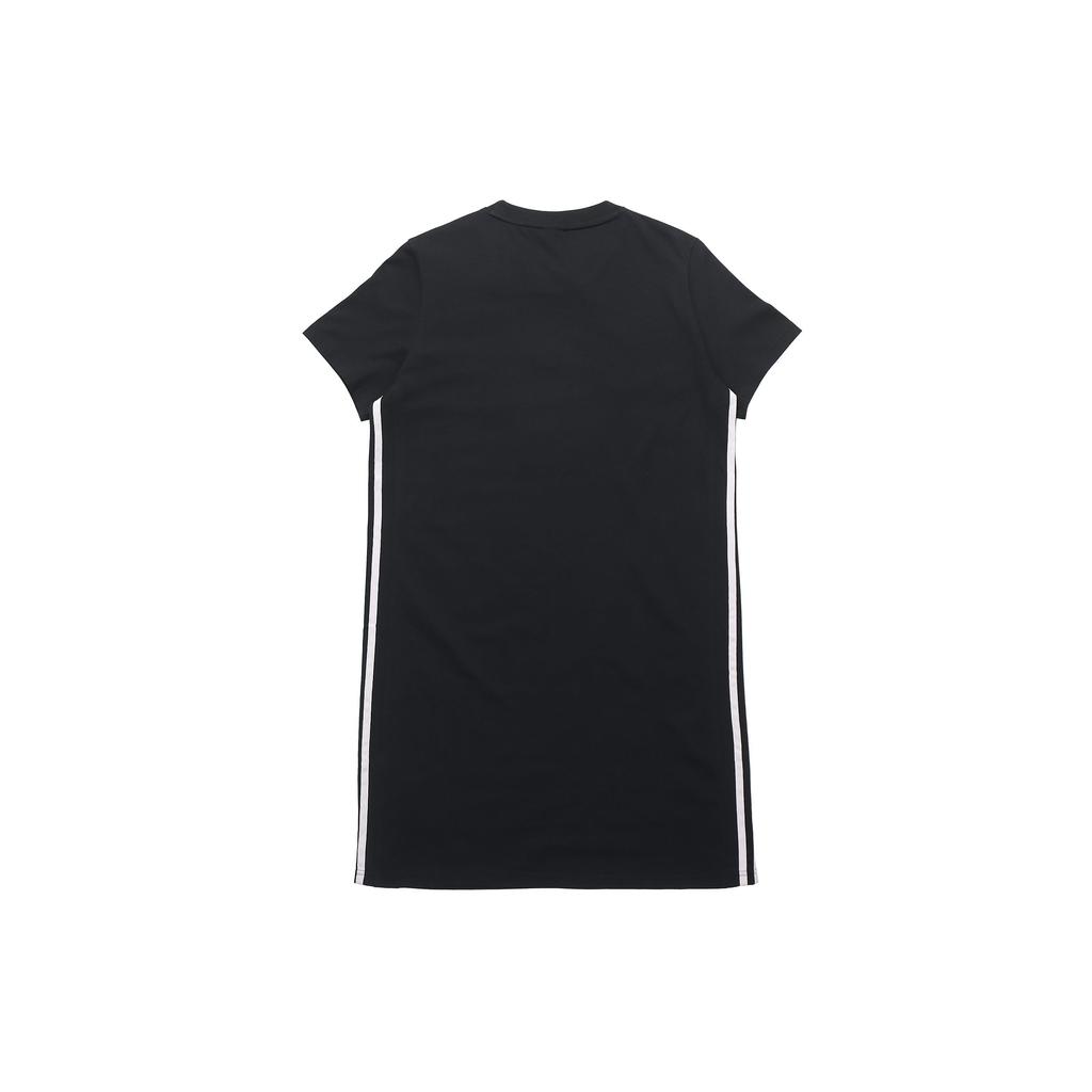 Adidas Originals Adicolor Kleid Besticktes Logo Sportmode Freizeit Rundhalsausschnitt Kurzarmkleid Damenkleider Schwarz H39043