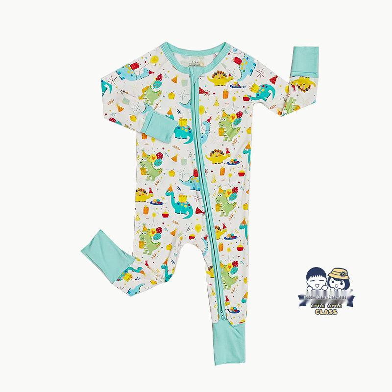 Bamboo Fiber Cartoon Baby Romper Jumpsuit Bodysuit